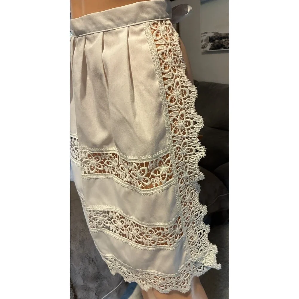 VTG Battenburg Lace Apron New ERNST LIGHT GERMAN HALF SIZE APRON Medium